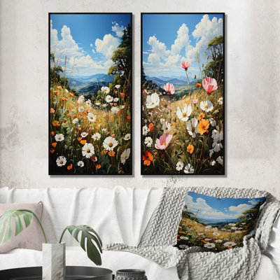 «Wildflowers Wonder Meadow», 2 pièces sur toile