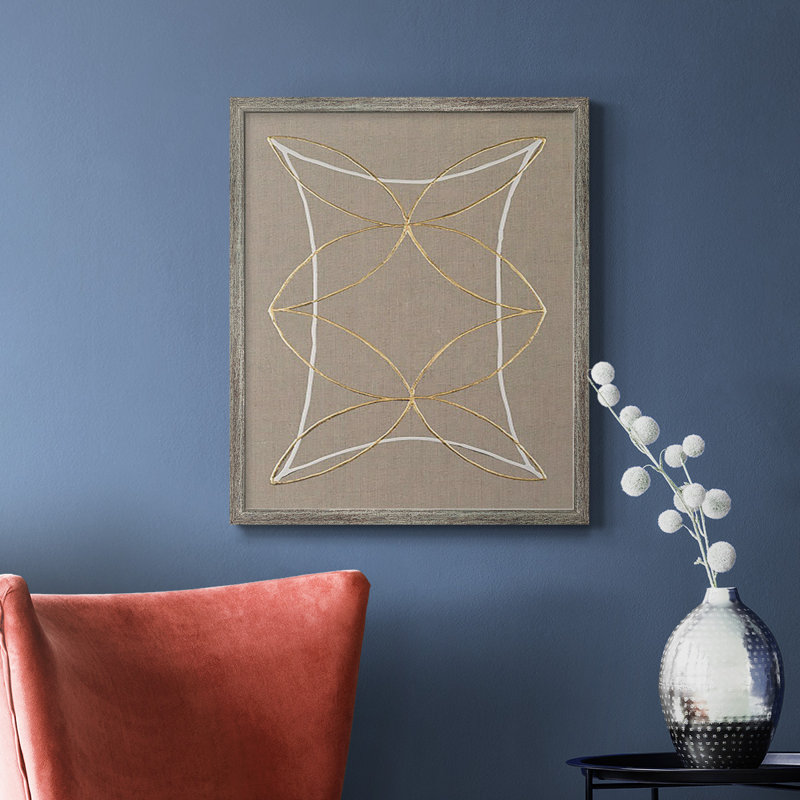 Toile encadrée de qualité supérieure Hyperbola II - prête à être accrochée, Gris, H 24 po x l 20 po