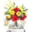 Roses et pivoines, arrangement de fausses fleurs par 