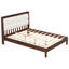 Structure de lit plateforme en bois massif avec tête de lit tapissier en velours beige, aucun sommier tapissier requis-352068728-352068729