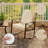 3 Pcs Outdoor Patio  Rocking Rattan Conversation Set Wicker Patio Furniture With Thick Cushions Rocker Chair And 2-Tier Coffee Table For Garden, Porch, Backyard