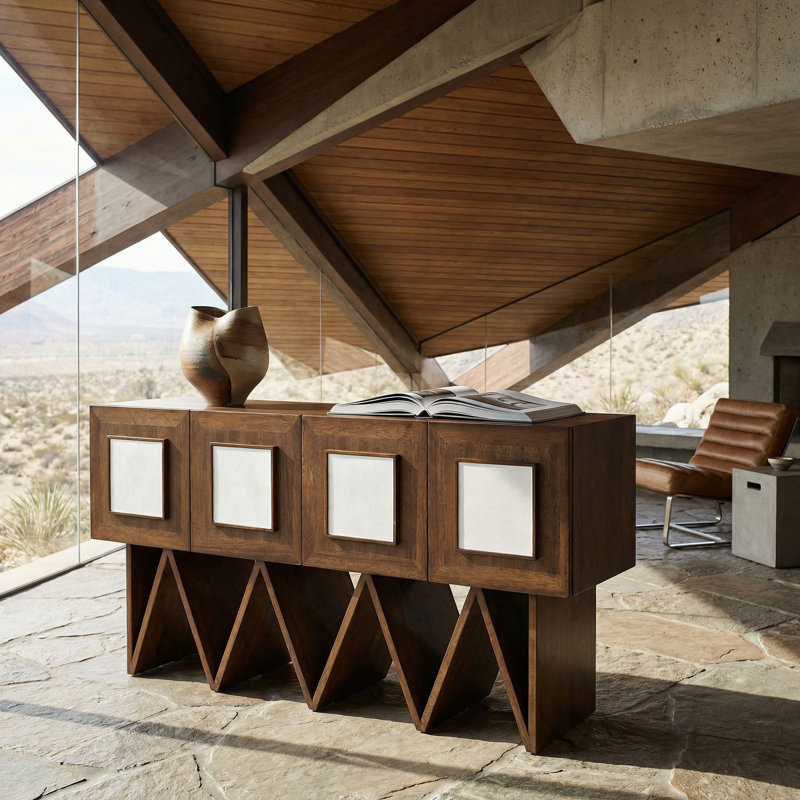 Jean-Michel 60'' W Solid Wood Sideboard
