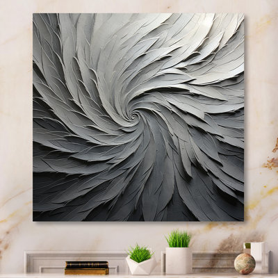 Gris et beige mouvement méditatif II - spirales abstraites, art mural, salon_106123