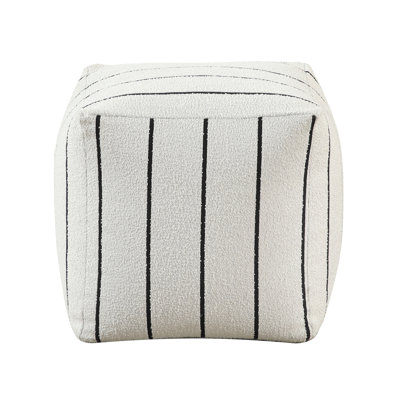 Upholstered Square Pouf , Non-Slip, 300Lbs Capacity, With Flair Fabric Pouf, Weight Color Scheme