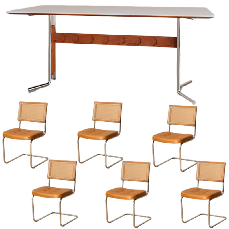 Table de salle à manger moderne en ardoise minimaliste, H 29,53 po x L 55,12 po x l 31,5 po