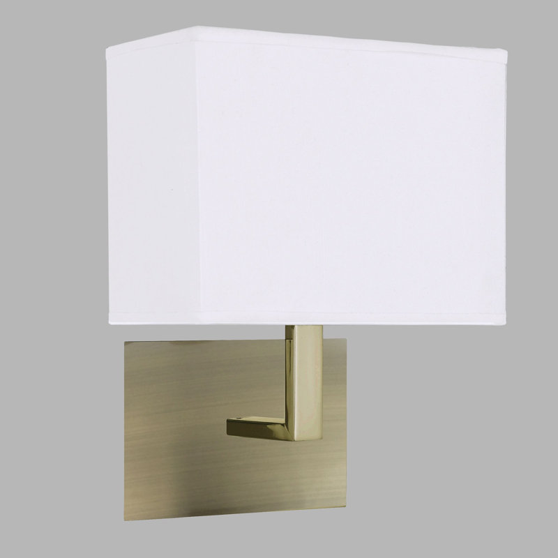 Branam Armed Sconce, White, Brass