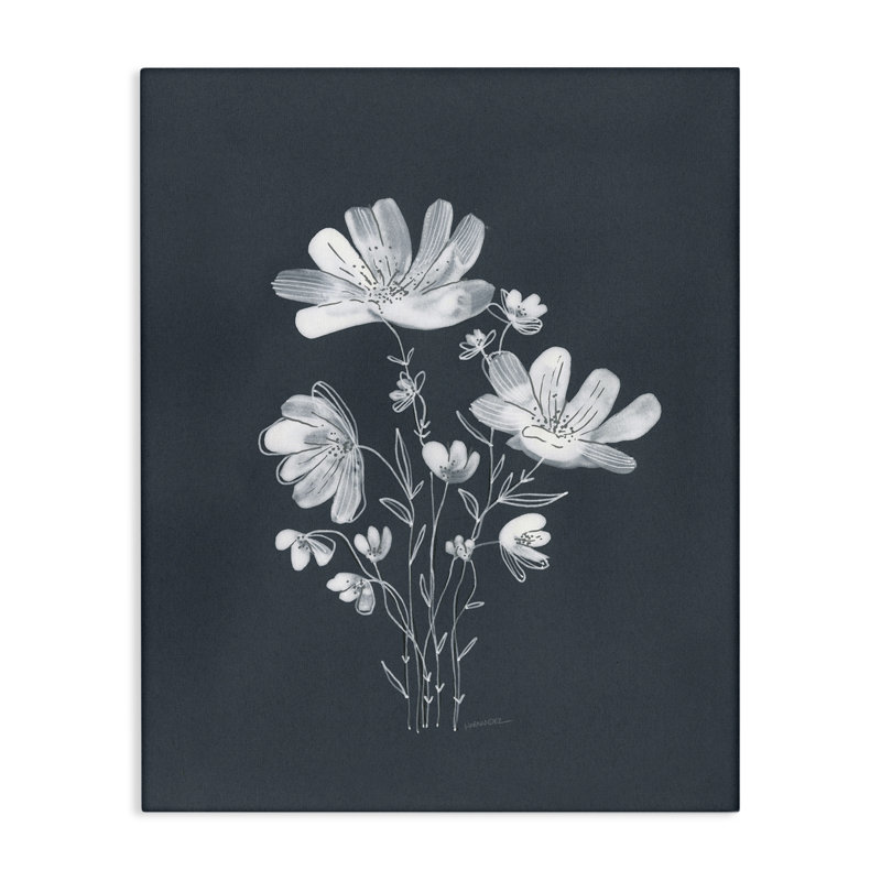 Art mural sur toile Simple Daisy Florals par Leeza Hernandez, H 40 po x l 30 po