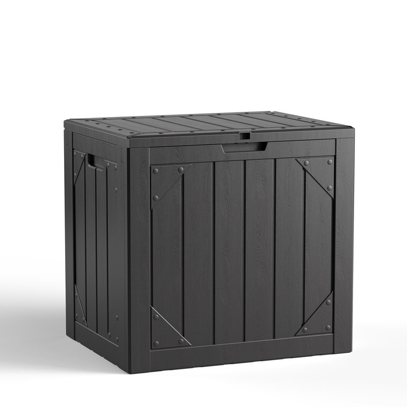 Boîte de rangement verrouillable en résine 30 gallons, Noir