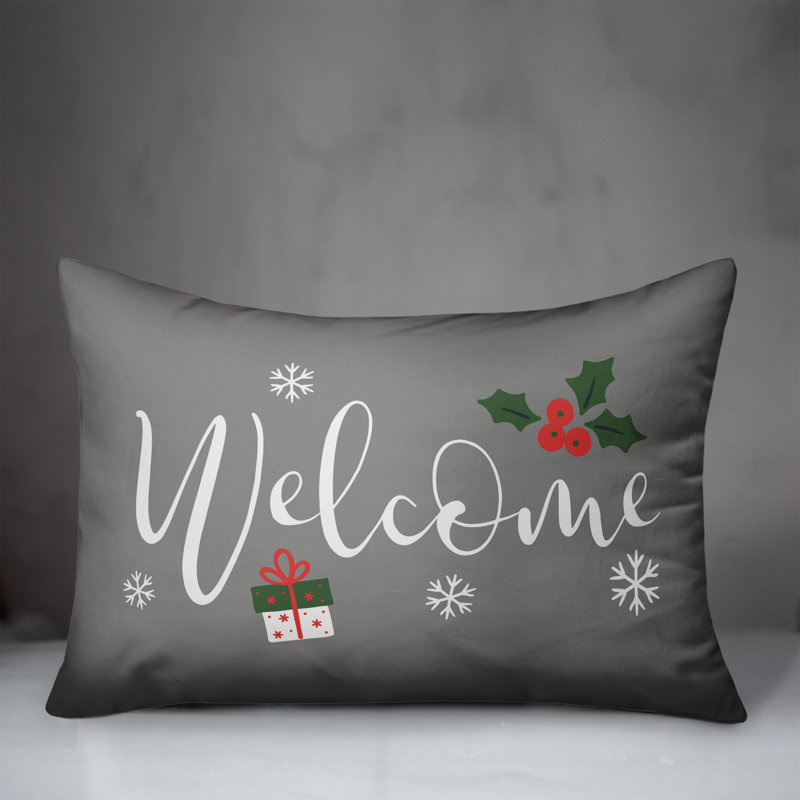  Coussin lombaire Welcome, Gris