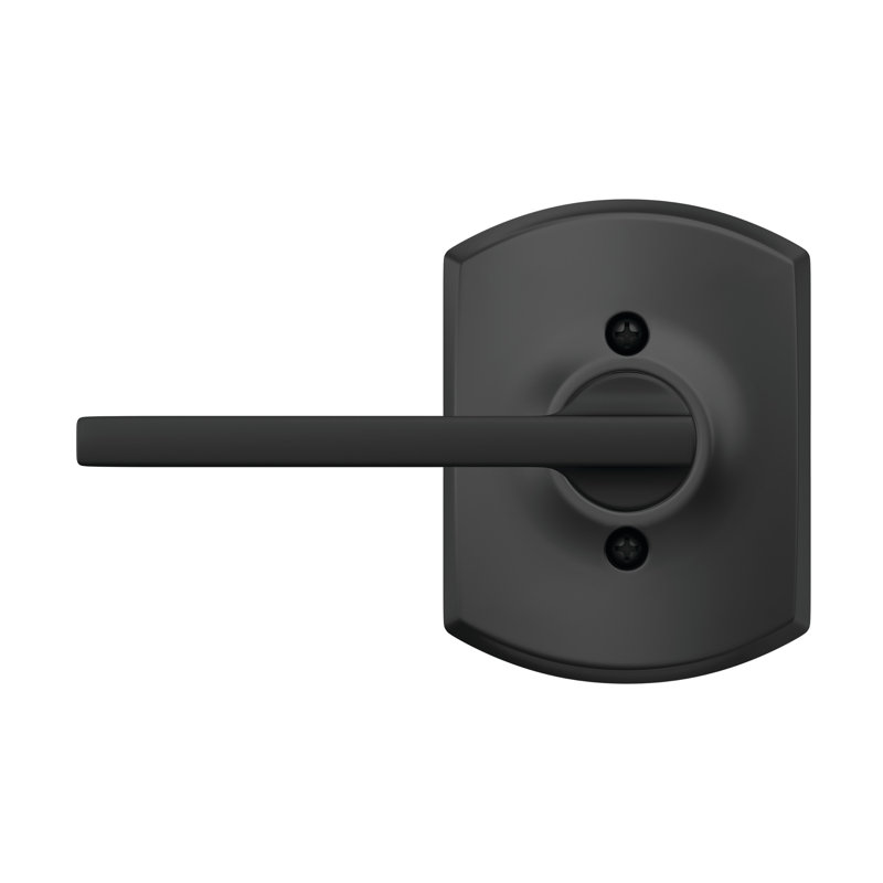 Latitude Single Dummy Door Lever with Arch, Matte Black