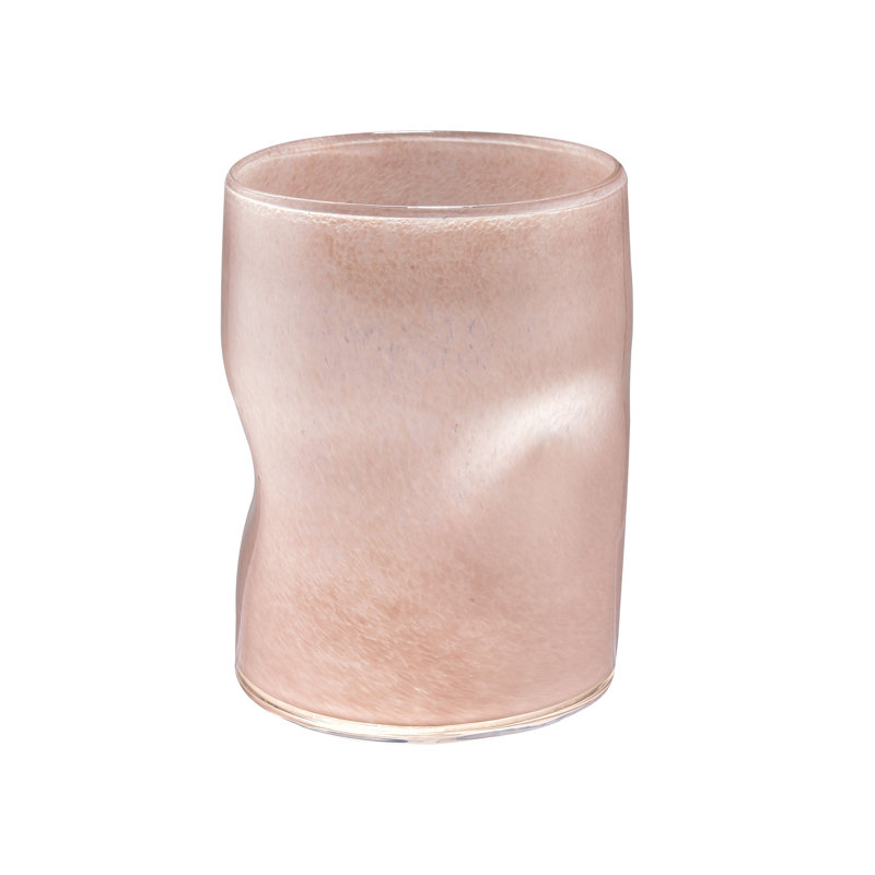 Alina Vase - Small, 8" H x 6.25" W x 6" D, Light Pink