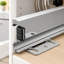 Organisateur de couvercles et de casseroles escamotables pour armoire, support en métal de 21 pouces, argent