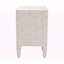 Table de bout à 3 tiroirs Lindar en faux chagrin beige Lindar