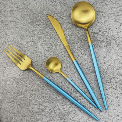 Ensemble de couverts 24 pièces en acier inoxydable avec finition satinée - couverts de qualité supérieure 18/10 pour une cuisine raffinée, vaisselle durable et écologique pour un usage quotidien