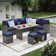 Binpal Wicker 9 - Person Outdoor Seating Group with Cushions