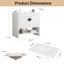 Meuble-lavabo de salle de bain avec lavabo en céramique blanche et 2 portes avec poignées en métal-1226324798