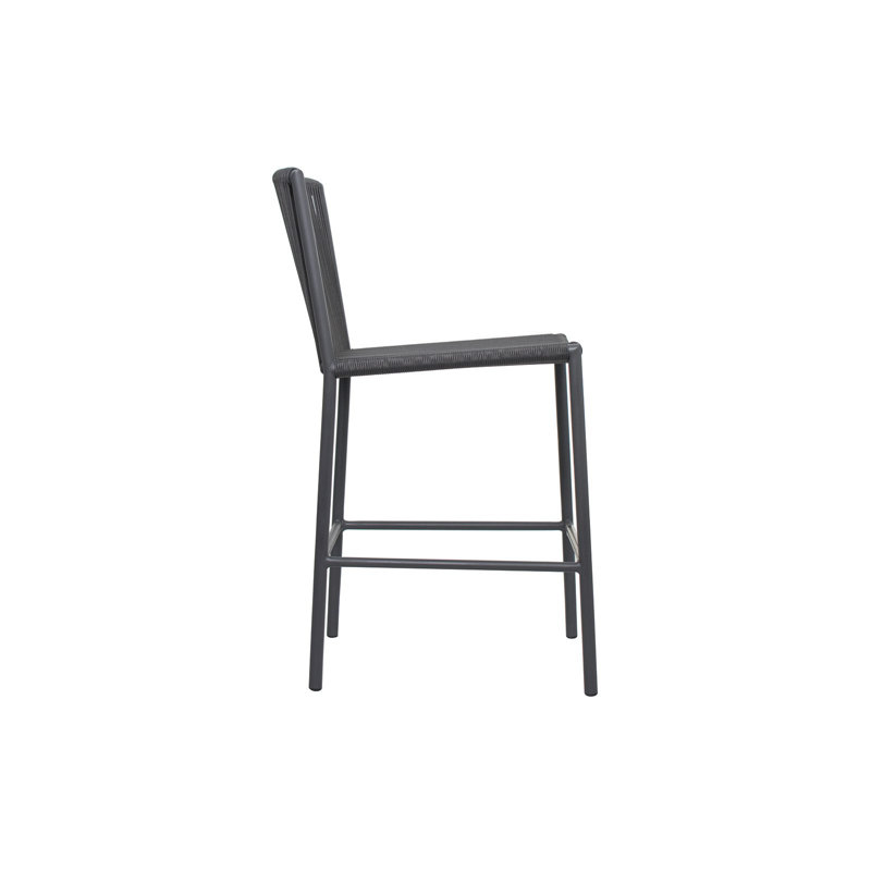Archipelago Outdoor Bar Stool, 26", Dark Gray/Dark Pebble