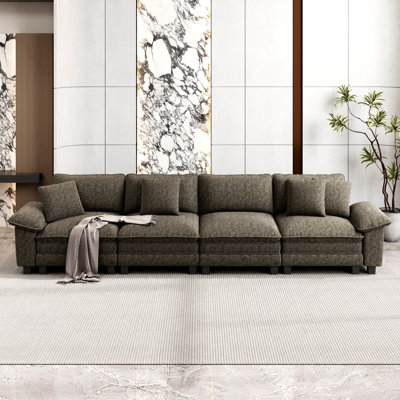 Chenille Sofa & Chaise