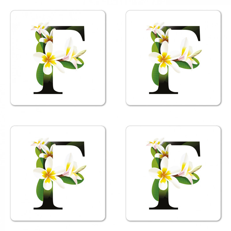 Lettre f sous-verre