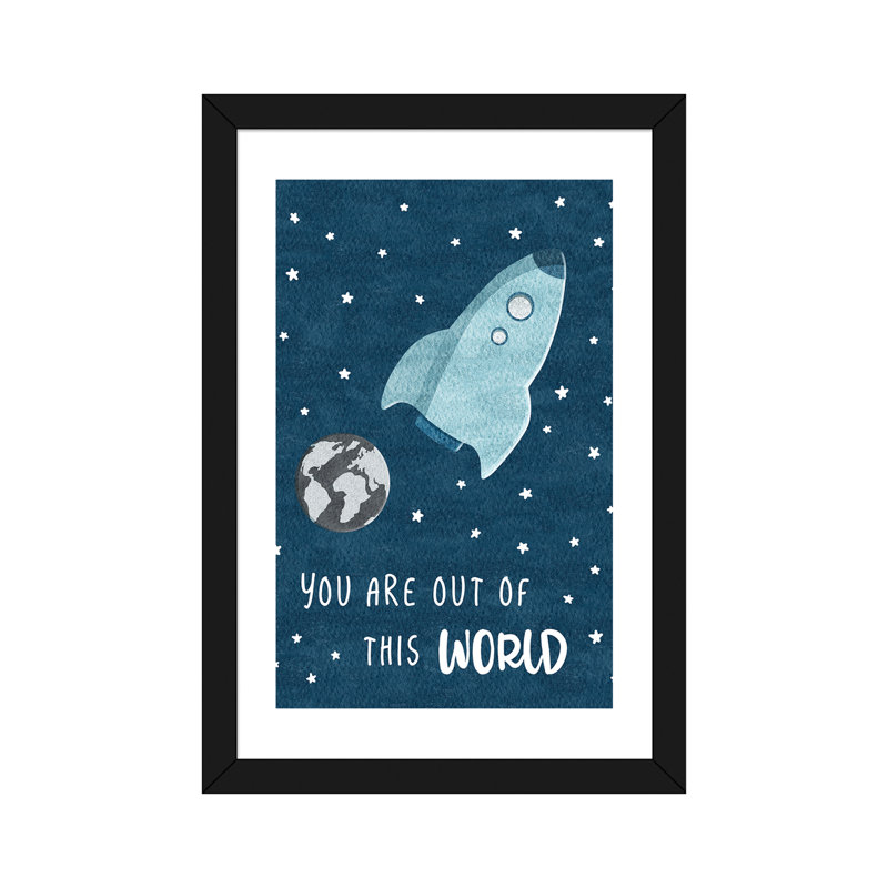 « out of the world », art, H 24 po x l 16 po x P 1 po, Papier avec cadre noir