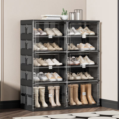 Range-chaussures pliable à 5 niveaux pour vestibule