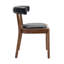 Ensemble de table à manger moderne, table de salle à manger rectangulaire et chaise de salle à manger rembourrée à dossier demi-tonneau avec structure en bois massif pour la salle à manger / cuisine-116975436-116574699-116574698