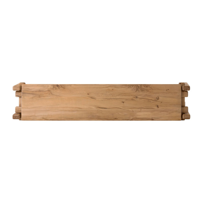 Marcia Console Table by Thomas Bina/Ronald Sasson, 24" H x 86.75" W x 18.75" D, Natural Reclaimed French Oak