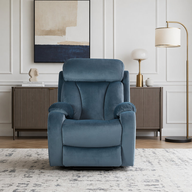 Fauteuil inclinable électrique Power Lift, Velours, Marine