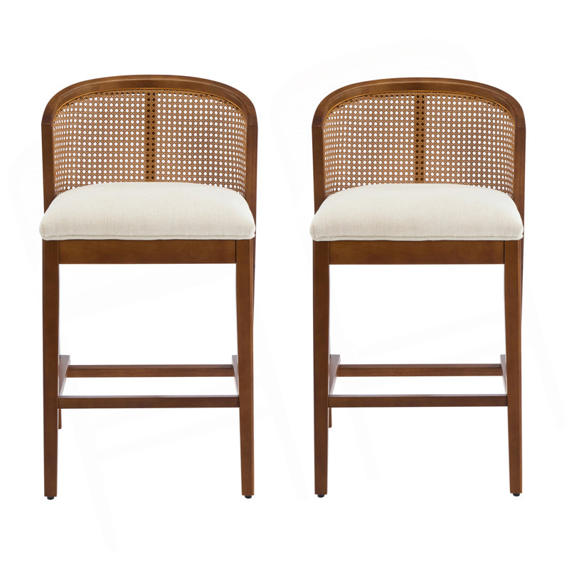 Ensemble de 2 tabourets de comptoir en bois Tatti