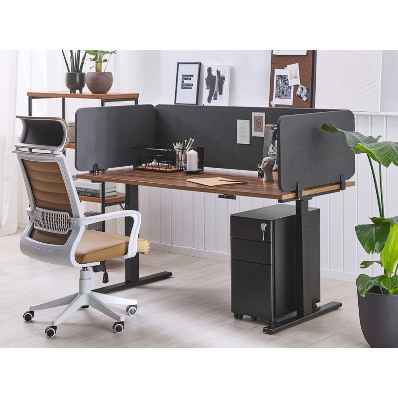 Marseilles Desk Dividers, 40cm H x 160cm W x 2cm D, Dark Grey