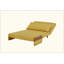 Chaise convertible 3 en 1, canapé-lit rembourré avec dossier réglable et accoudoirs en hêtre massif pour les petits espaces