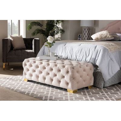 Crotts Velvet Upholstered Bench