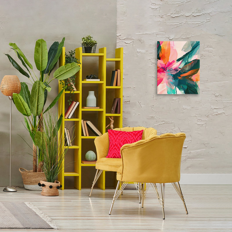  «Streaked Opaque Abstract», art mural sur toile par Walker Noble, H 20 po x l 16 po