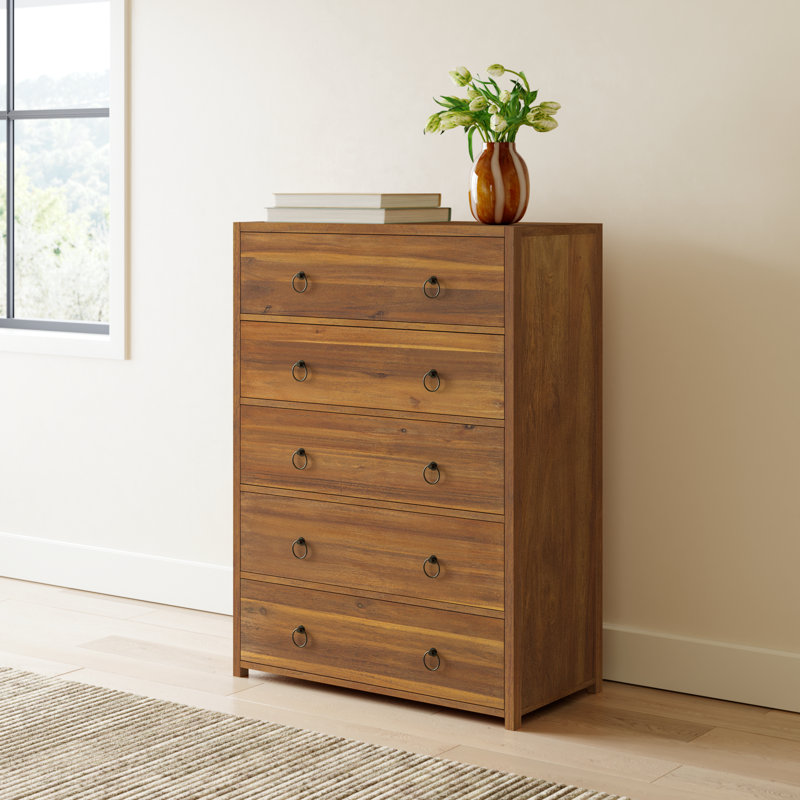 Elin 5 Drawer Dresser, Natural
