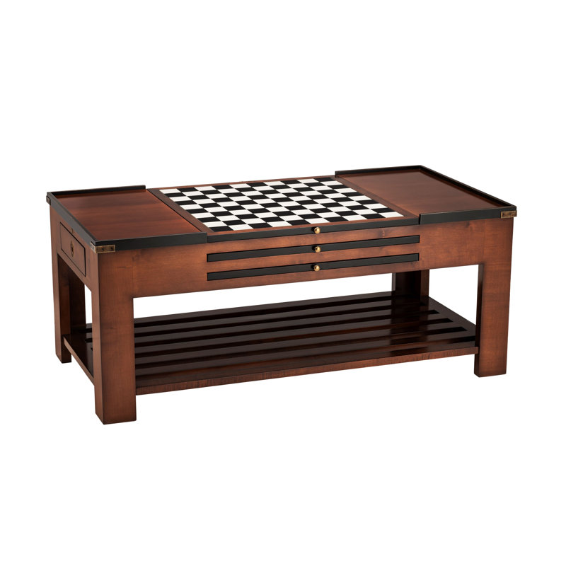 Multifunctional 47.2'' Cherry Wood Game Table with Reversible Top