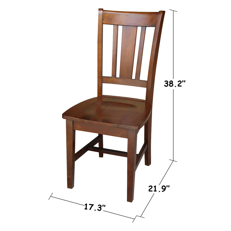 Evalyn Solid Wood Side Chair, Espresso