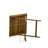 3 Piece Outdoor Conversation Bistro Set Contains a Square Acacia Wood Coffee Table and 2 Folding Adjustable Arm Chairs, Natural Oil