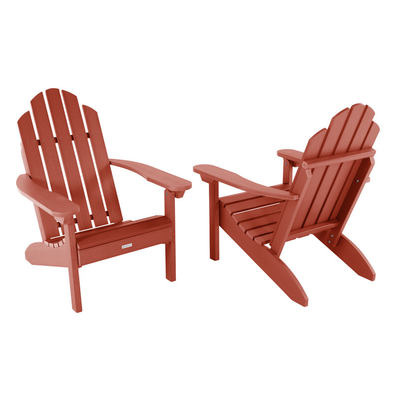 Chaise Adirondack en plastique Rialto, Rouge rustique