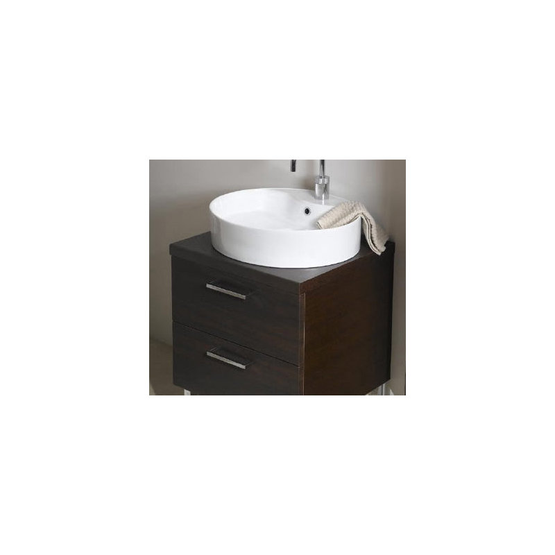 Aurora 22.7'' Single Bathroom Vanity with Manufactured Wood Top, Wenge