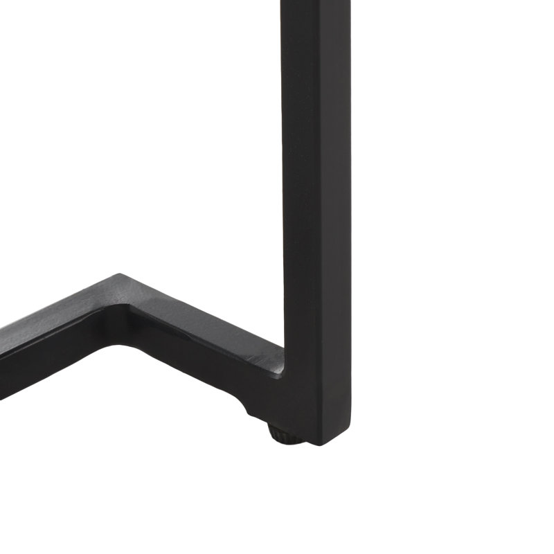 Table de bout avec rangement Fulgentas, Noir mousson
