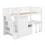 Lit mezzanine simple avec escalier, tiroirs, bureau et garde-robe-754542225