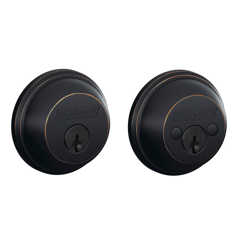 B Series Double Cylinder Grade 1 Deadbolt, Aged Bronze