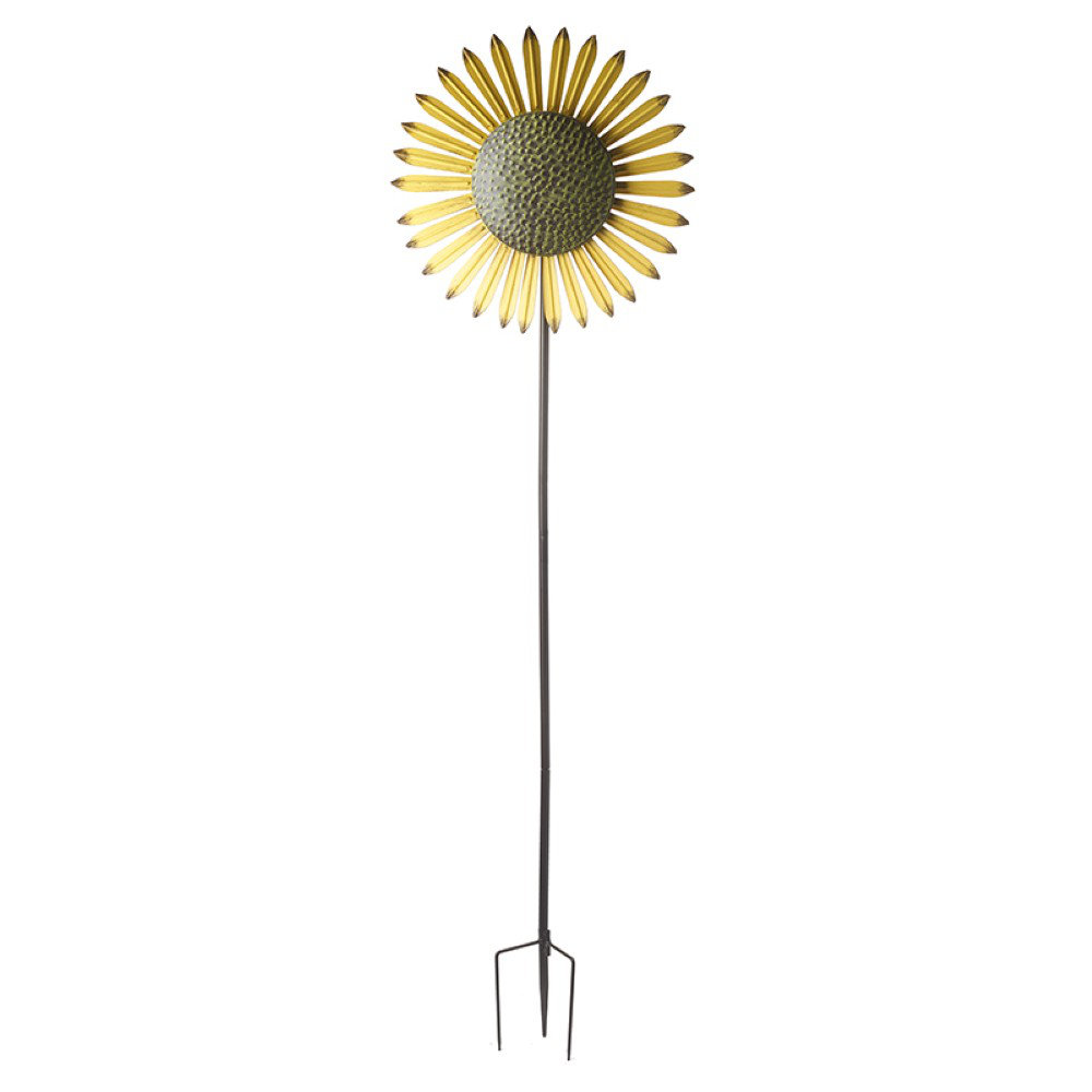Large Metal Sunflower Windmill