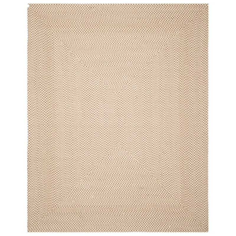 Tapis de couleur unie en coton tissé à la main Garbrand, Rectangle 2 pi 6 po x 4 pi