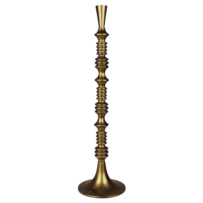Bougeoir de table en laiton, H 24,50 po x l 6,5 po x P 6,5 po