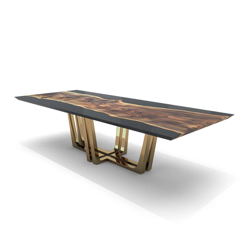 Table de salle à manger Stheno, H 29,5 po x L 120 po x l 48 po