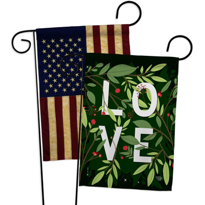 Double Sided 18.5 in. H x 13 in. W Polyester Valentine's Day Garden flag