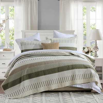 DDUOXIN 100% Cotton 98×90 inch Quilt Sets - 1 Quilt with 2 Pillow Shams