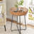 Bamboo And Rattan Round Side Table With Boho Style, Multi-Functional Accent Table For Living Room, Bedroom, Or Balcony