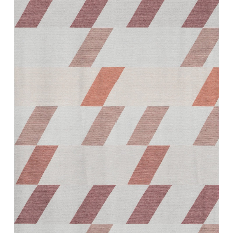 Lopez Room Darkening Curtain Single Panel, Pink/Brown/Light brown, 132cm Width x 145cm Drop